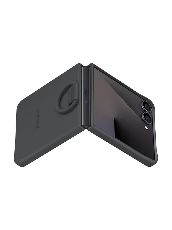Samsung Galaxy Z Flip7 - Ring Case (Silicone) - Black