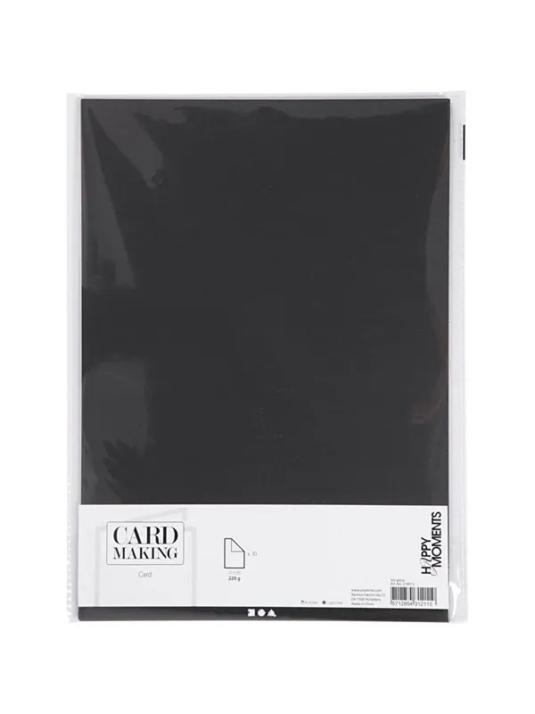 Creativ Company - Cardboard Black A4 220g 10 pcs.