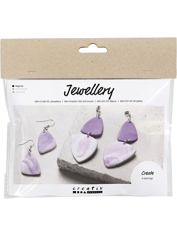 Creativ Company - Mini Hobbyset Jewelry Earrings Purple