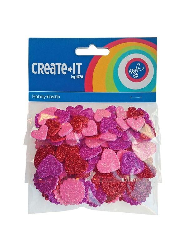 Haza Witbaard Foam stickers Hearts and Rounds 132 pcs.