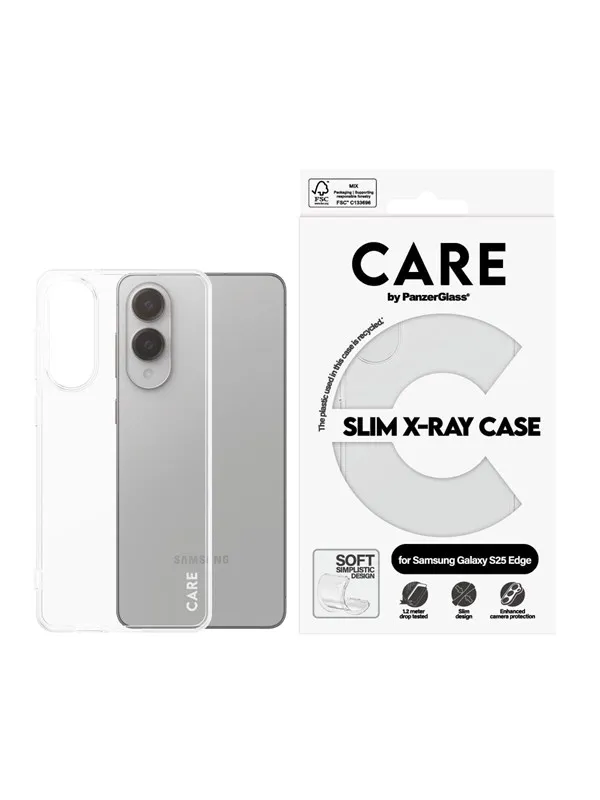 CARE by PanzerGlass Fashionable Case Transparent X-Ray Soft Basic Samsung S25 Edge