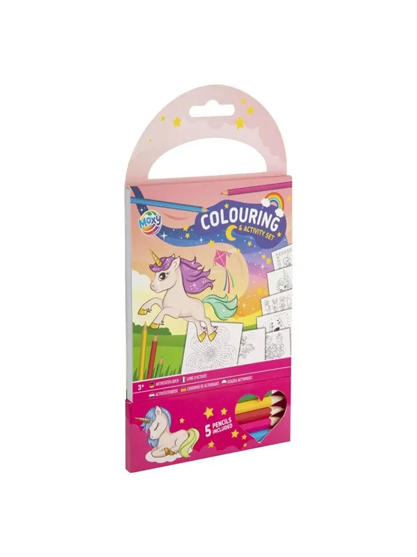 Creative Craft Group Coloring and Activity Set Pink with 5 Colored Pencils
