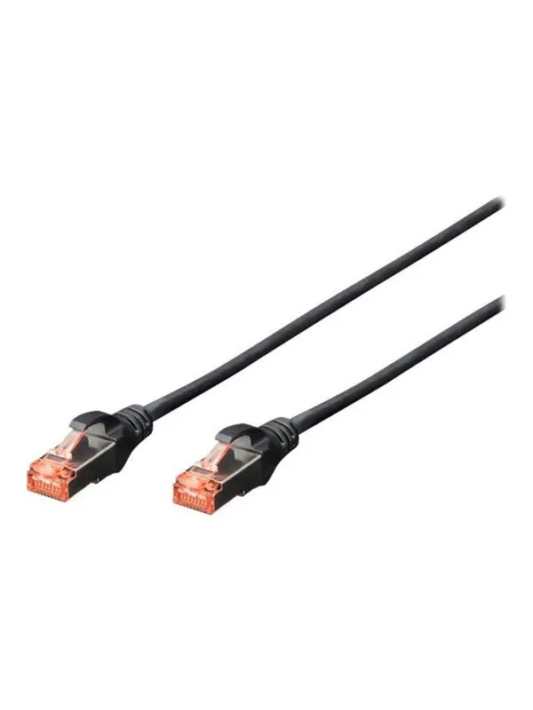 DIGITUS Professional patch cable - 25 cm - black - Svart - 0.25m