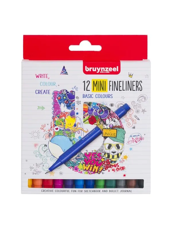 Bruynzeel Fineliner Mini Set 12 Colors