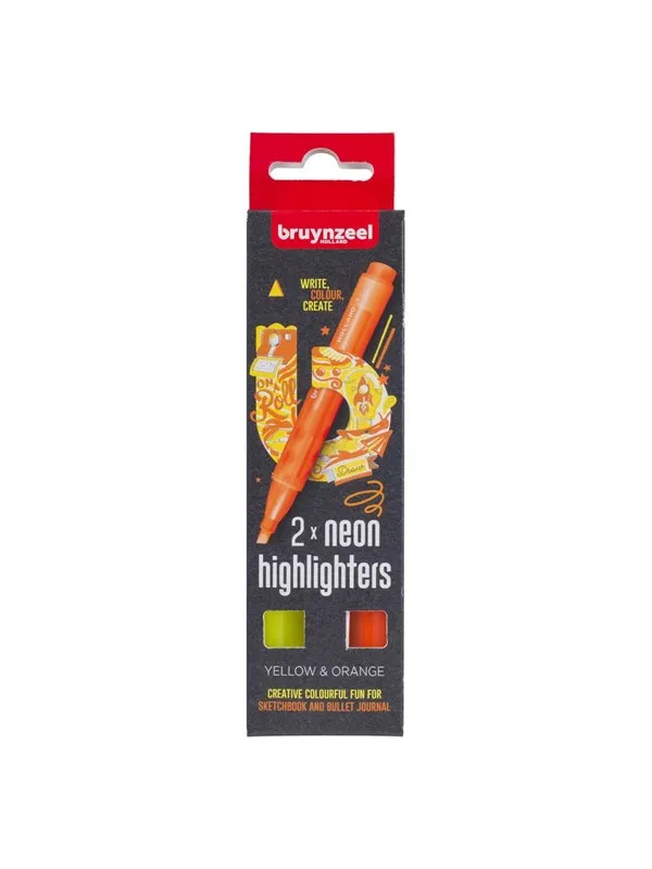 Bruynzeel Highlighters Set 2 Colors - Yellow And Orange