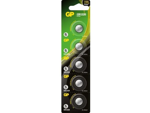 GP Batteries Lithium CR1220, 5-pack