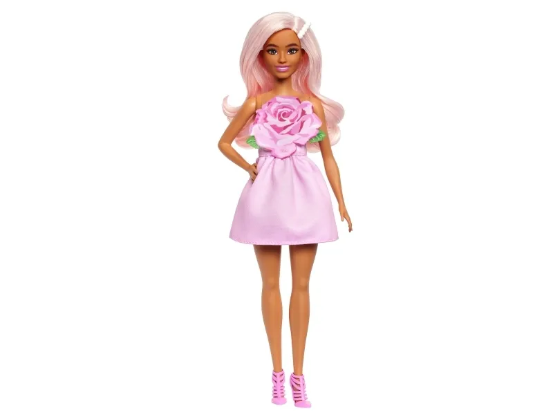 Barbie Fashionistas Doll #238 in Strapless Rose Dress