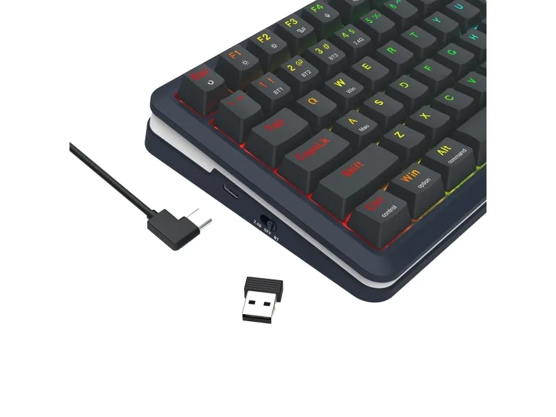 REDRAGON K708-RGB-PRO FLEKACT keyboard - Gamingtastatur - Engelsk (USA) - Svart