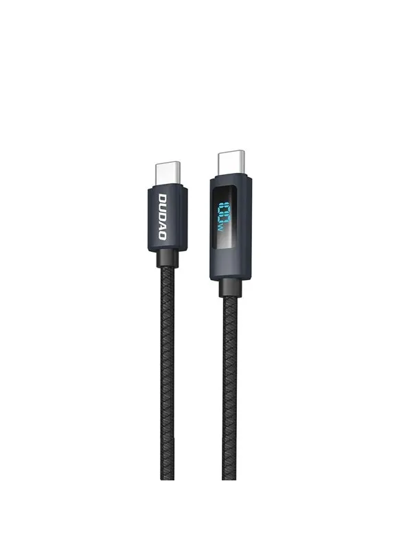 Dudao L7C USB-C - USB-C 100W Cable with LED Display 1m - Black