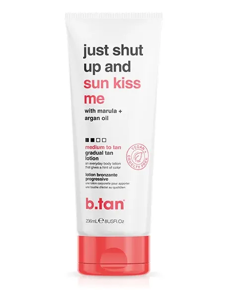 B.tan Just Shut Up & Sunkiss Me Gradual Medium Tan Lotion 236 ml