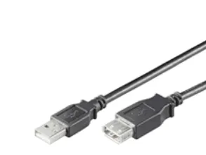 Pro USB 2.0 Hi-Speed extension cable black