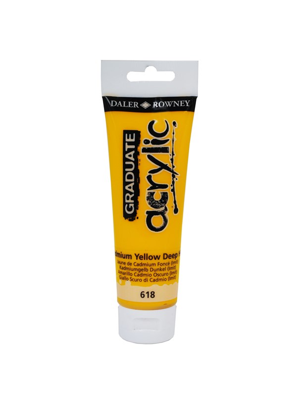Daler-Rowney Graduate Acrylic 120 ml Cadmium Yellow Deep Hue