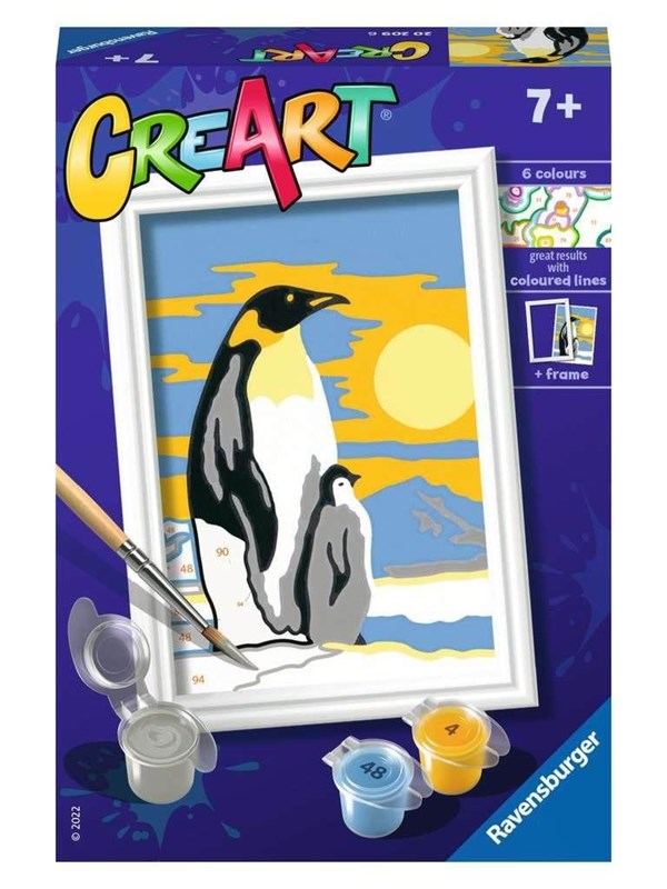 Ravensburger CreArt Painting by Numbers - Penguin Family
