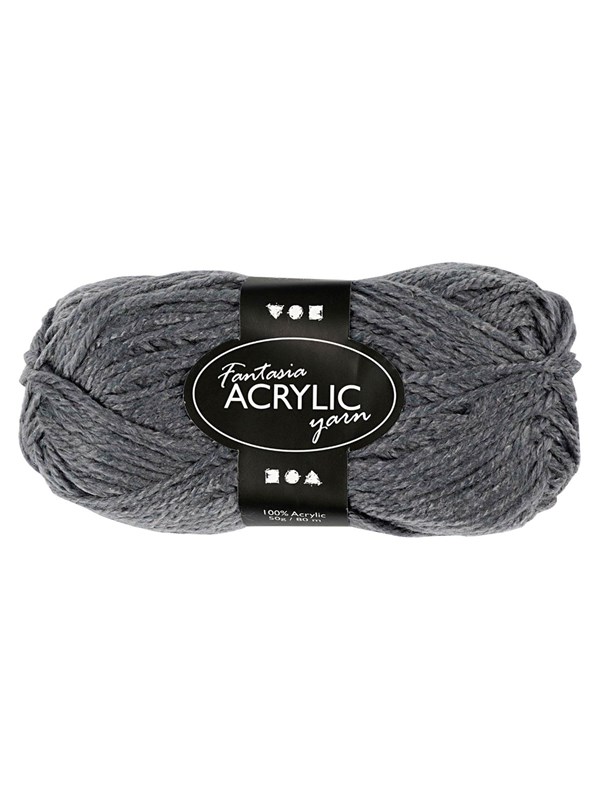 Creativ Company Acrylic yarn Grey 50gr 80m