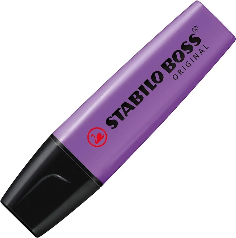 STABILO BOSS Original overstregnings pen lavender highlighter with water-based ink refillable - 6 pcs