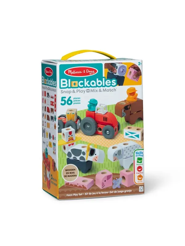 Melissa & Doug Blockables Building Set Farm