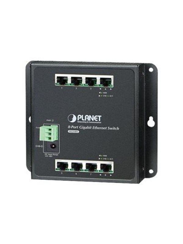 PLANET WGS-803 Industrial 8-Port 10/100/1000T Wall-mount Switch (-10~60 degrees C)