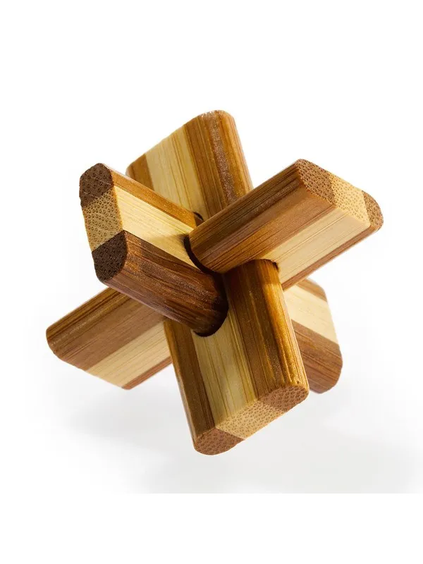 Eureka 3D Bamboo Brain Puzzle Doublecross