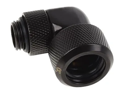 Alphacool Eiszapfen 16 mm HardTube compression fitting 90° rotatable G1/4 - liquid cooling system compression angled fitting
