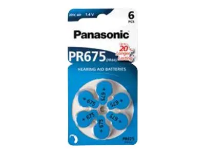 Panasonic PR675 - battery 6 x PR44 Zinc Air