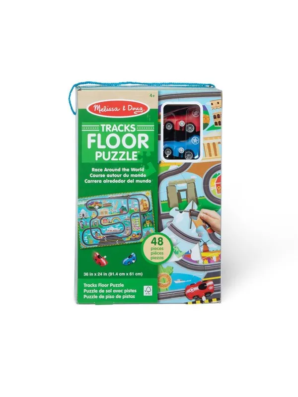 Melissa & Doug Floor Puzzle & Play Set Race Track Gulv