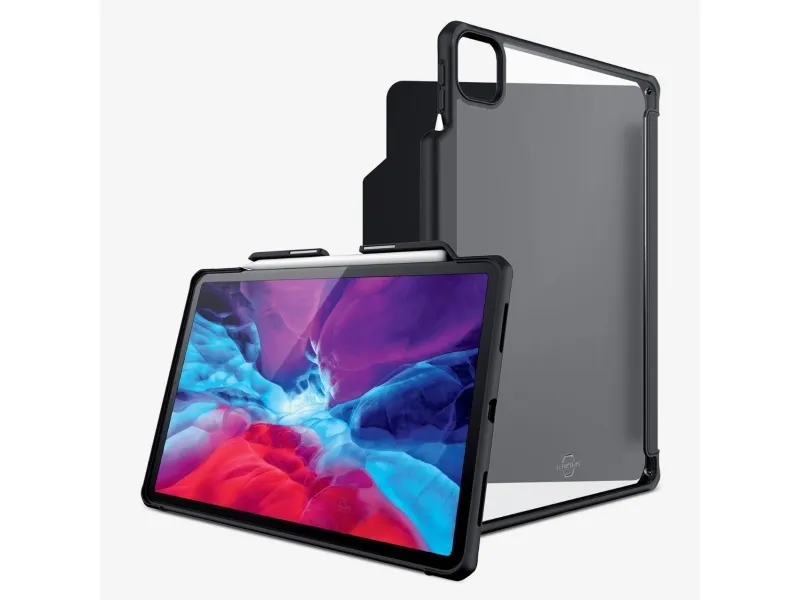ITSKINS HYBRID SOLID FOLIO cover for iPad Pro 12.9" (5th 2021 gen.)®. Black