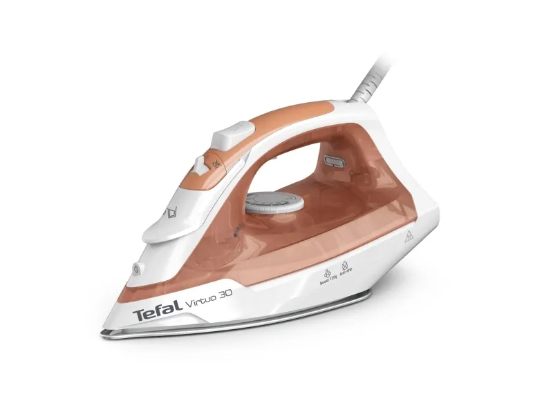 Tefal Dampstrykejern Virtuo 30 FV2C40E0 - steam iron - sole plate: Easy-Gliding ceramic