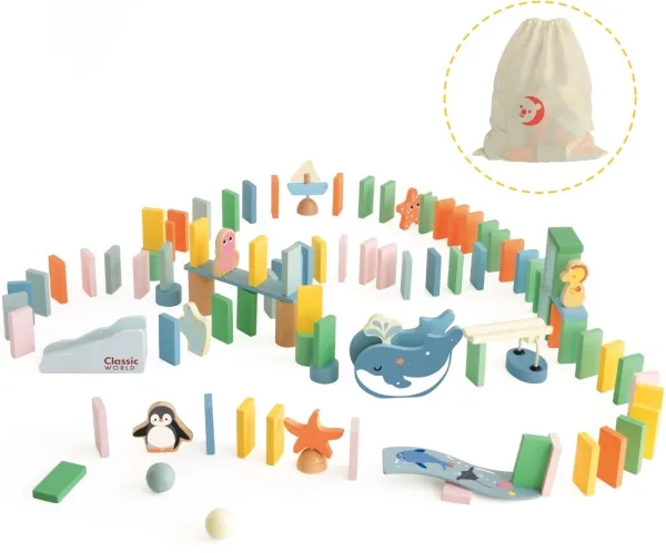 Classic World Wooden Domino Ocean 100pcs.