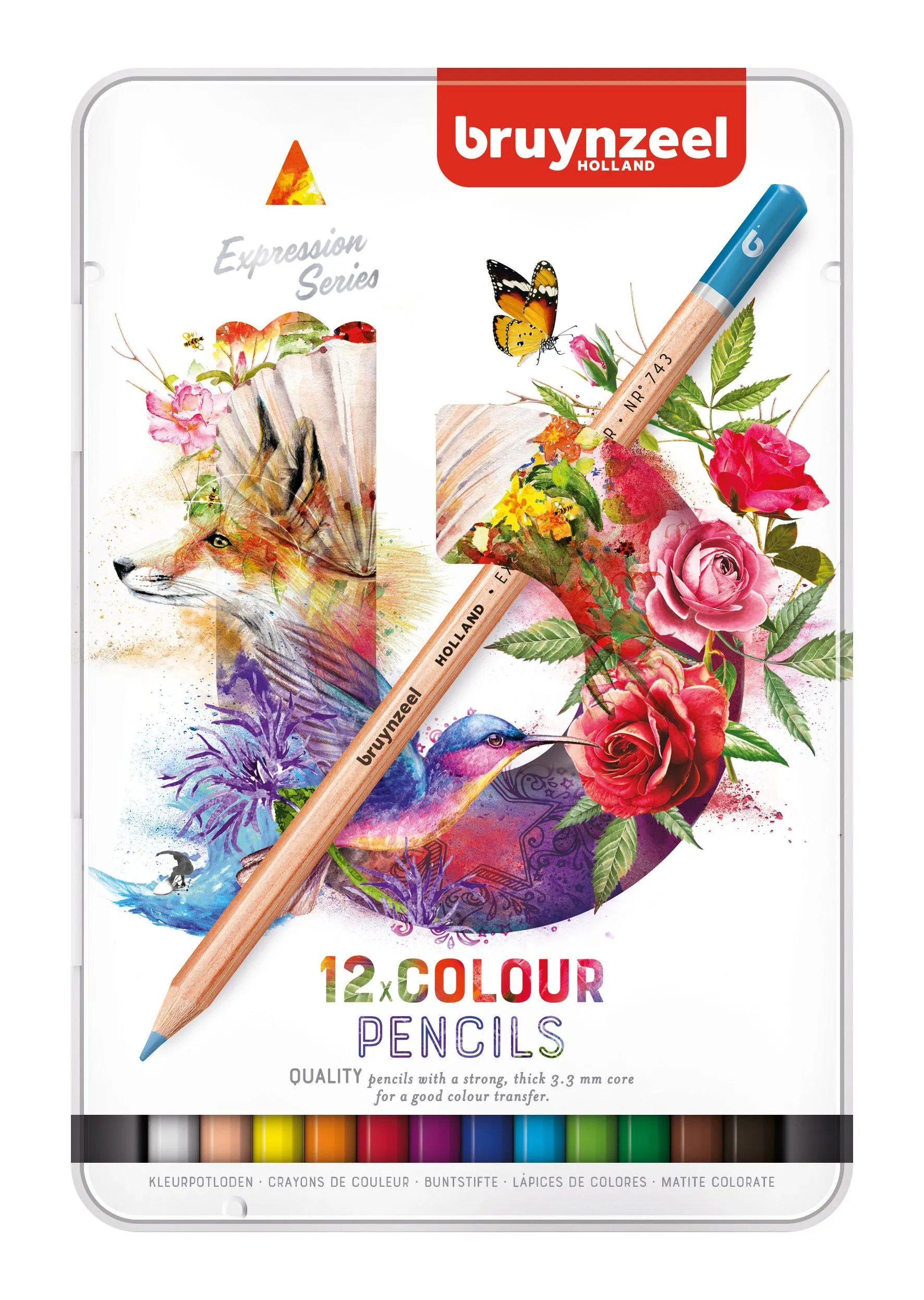 Bruynzeel Expression Colored Pencils Tin 12