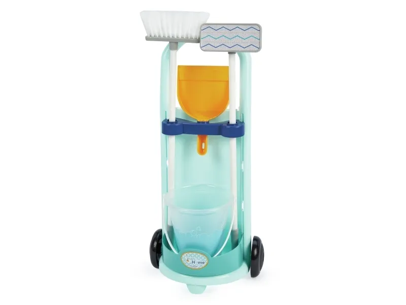 Ecoiffier - Cleaning Trolley Blue 5pcs.