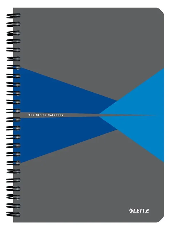 Leitz Office Notebook A5 ruled wirebound with cardboard cover blue