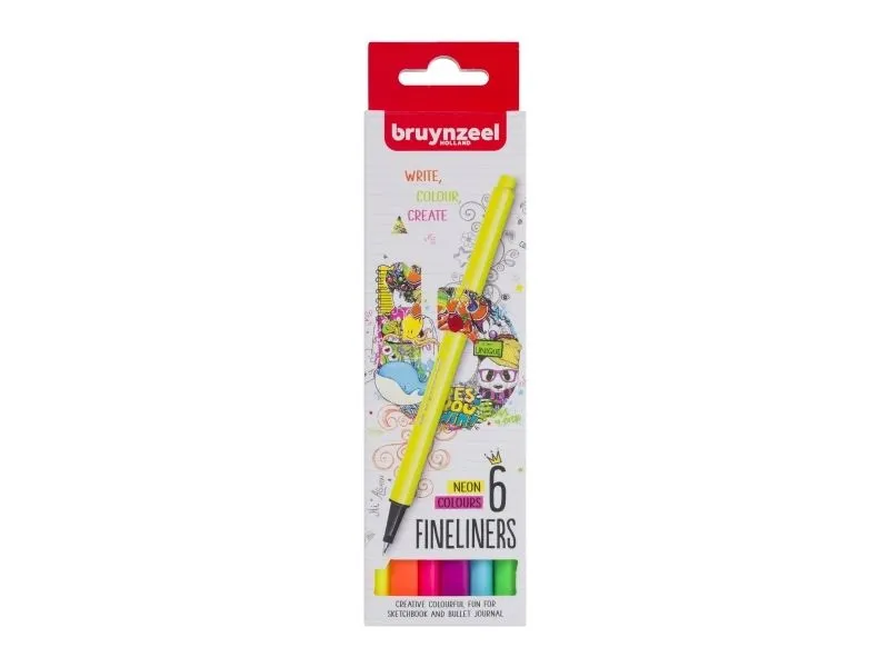 Bruynzeel Fineliner Set Neon 6 Colors
