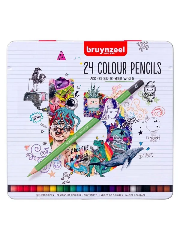 Bruynzeel Colored Pencils Tin 24 Colors