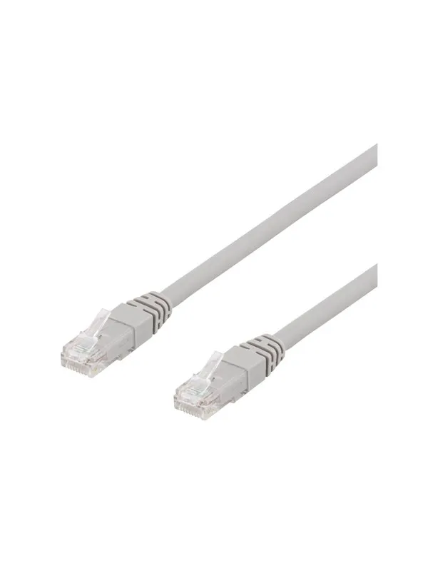 Deltaco TP-610AU - patch cable - 10 m - grey - Grå - 10m
