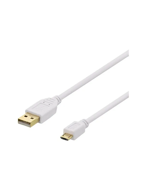 Deltaco USB 2.0 Cable Type A (M) Type Micro B (M) - 1 m