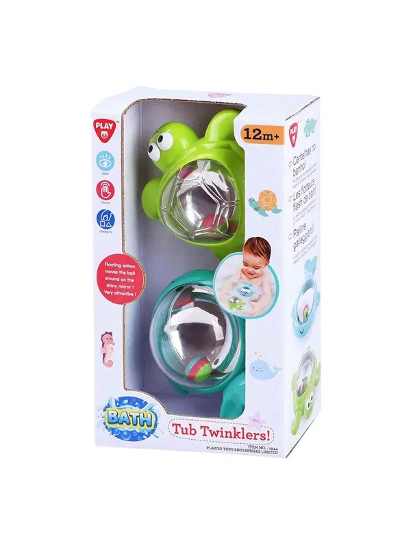 PLAY Bath Toys Tub Twinklers - Whale and Turtle 2 pcs.