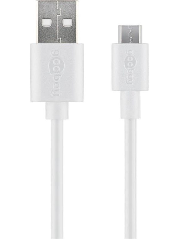 Pro USB-A <-> USB Micro-B - 1m - Hvit