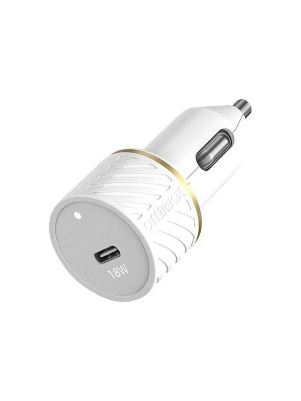 OtterBox Car Charger Bundle USB C 18W USB PD + USB C-Lightning Cable 1M White