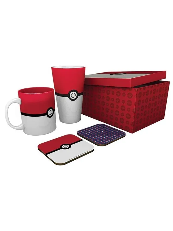 ABYstyle - POKEMON Gift Set Glass + Mug + 2 Coasters Pokéball - Gavepakke