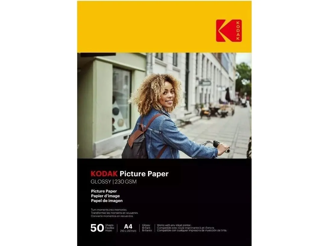 KODAK 21x29.7cm Glossy Photo Paper 230g/m² 50 Sheets