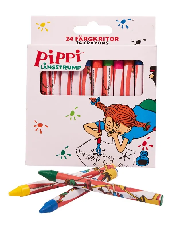 Euromic 24 crayons packed in box with eurohole 12.5 x 10 x 1.6 cm