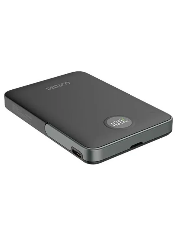 Deltaco Power Bank - 5000 mAh Nødlader - Svart - 5000 mAh