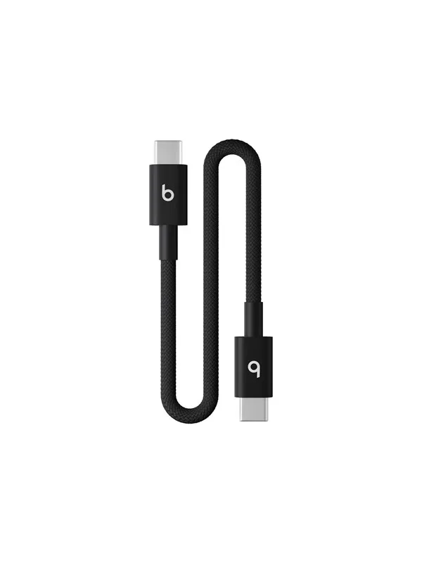 Apple Beats USBâC to USBâC Woven Short Cable (20 cm / 8 in.) - Bolt Black