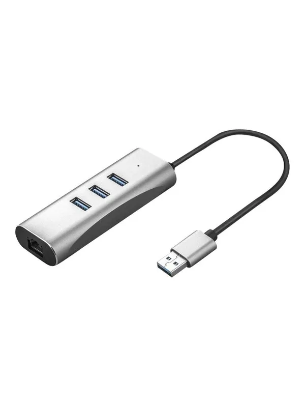 Roline VALUE - network adapter - USB-C 3.1 - USB 3.0 x 3 + Gigabit Ethernet x 1 + USB 3.1 x 1