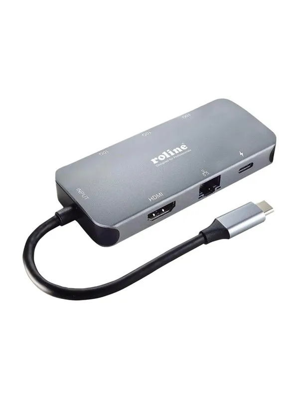 Roline - docking station - USB-C 3.2 Gen 2 - HDMI - 1GbE