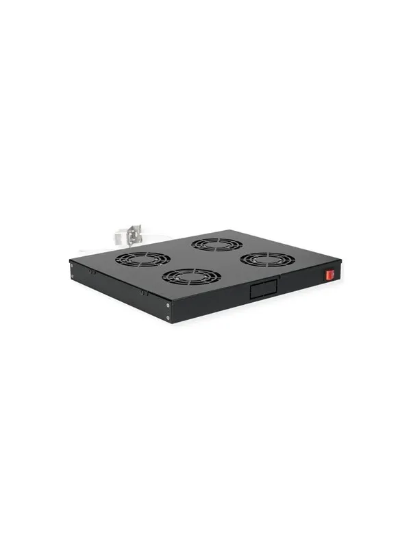 Roline - rack fan - 4 fans with thermostat - 1U