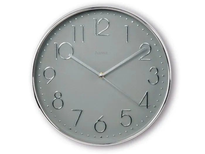 Hama Corsica Wall Clock 30 cm Silver