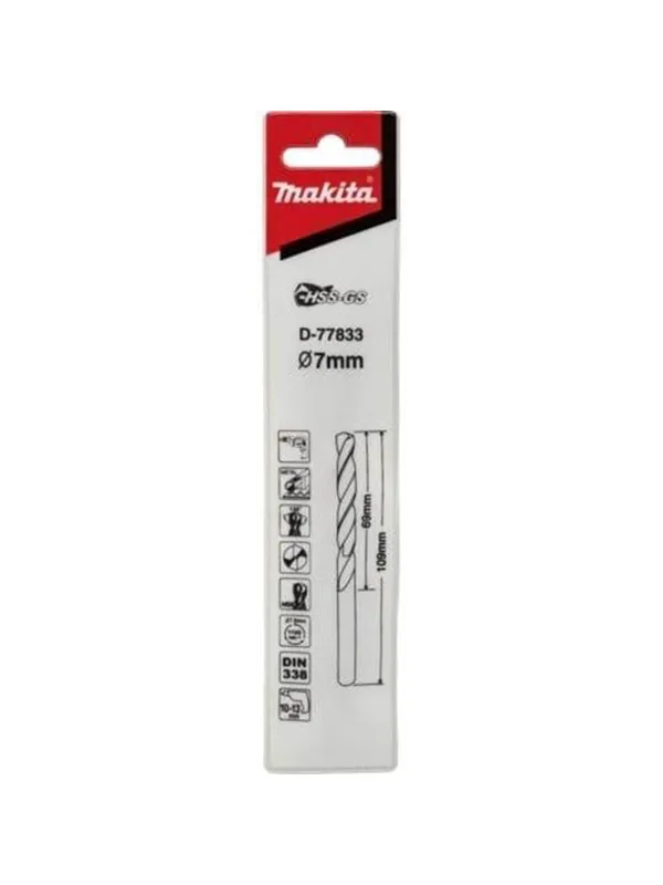 Makita D-77833 Metal Drill Bit HSS-GS 7.0x109mm