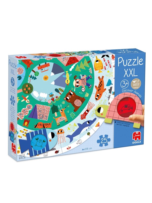 Jumbo Goula Puzzle XXL Discover Animals - 25 pcs. Gulv