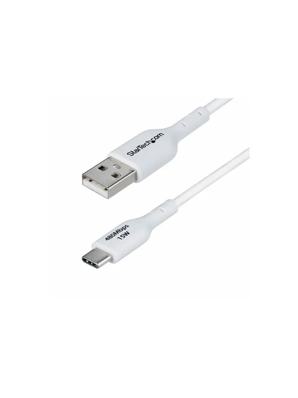 StarTech.com 3ft (1m) White USB-A to USB-C Charging Cable/Cord M/M - USB-C cable - USB to 24 pin USB-C - 1 m